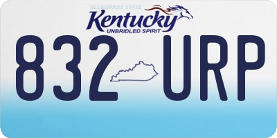 KY license plate 832URP
