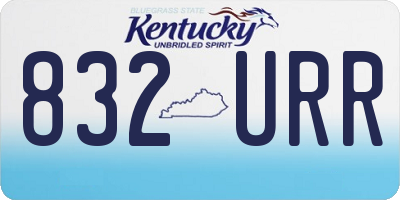 KY license plate 832URR