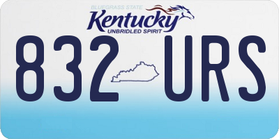 KY license plate 832URS