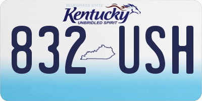 KY license plate 832USH