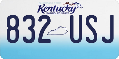 KY license plate 832USJ