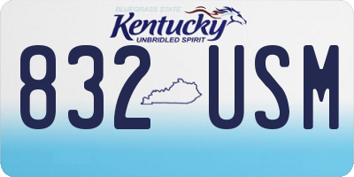 KY license plate 832USM