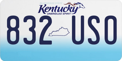 KY license plate 832USO