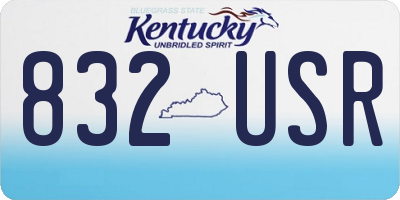 KY license plate 832USR