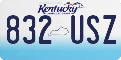KY license plate 832USZ