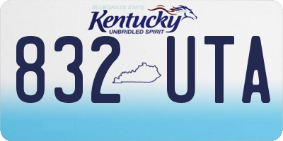 KY license plate 832UTA