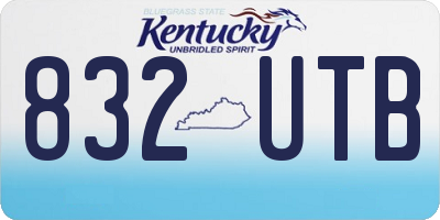 KY license plate 832UTB