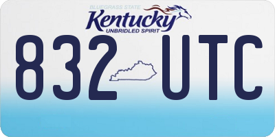 KY license plate 832UTC