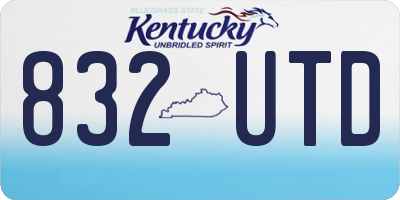 KY license plate 832UTD