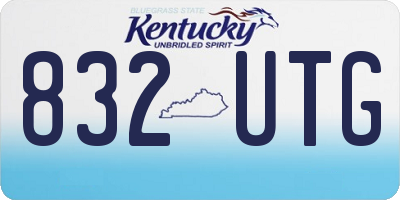 KY license plate 832UTG