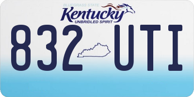 KY license plate 832UTI