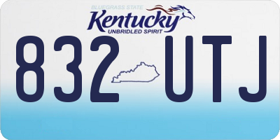 KY license plate 832UTJ
