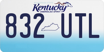 KY license plate 832UTL