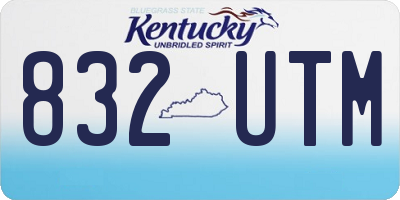 KY license plate 832UTM
