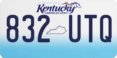 KY license plate 832UTQ