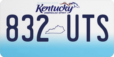 KY license plate 832UTS