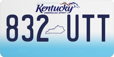 KY license plate 832UTT