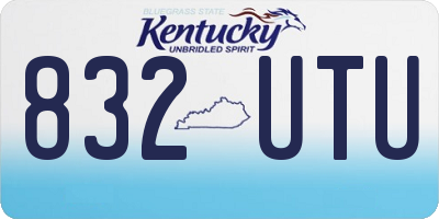 KY license plate 832UTU