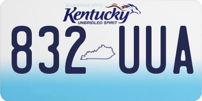 KY license plate 832UUA