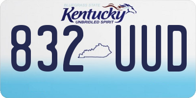 KY license plate 832UUD