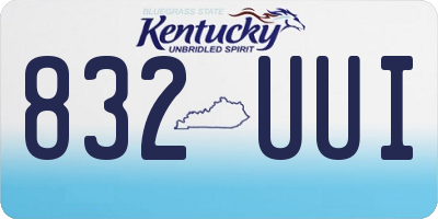 KY license plate 832UUI