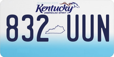 KY license plate 832UUN