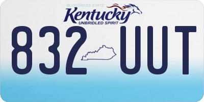 KY license plate 832UUT