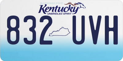 KY license plate 832UVH