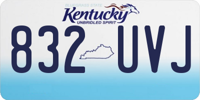KY license plate 832UVJ