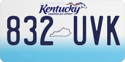 KY license plate 832UVK