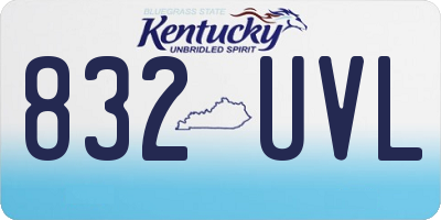 KY license plate 832UVL
