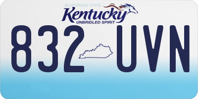 KY license plate 832UVN