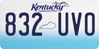 KY license plate 832UVO