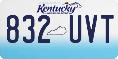 KY license plate 832UVT
