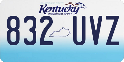 KY license plate 832UVZ