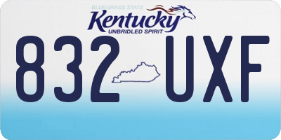 KY license plate 832UXF