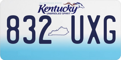 KY license plate 832UXG