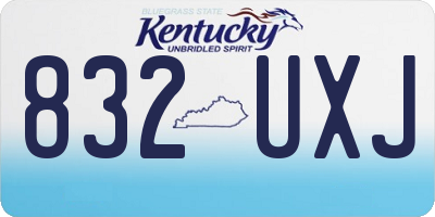 KY license plate 832UXJ