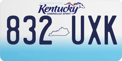 KY license plate 832UXK