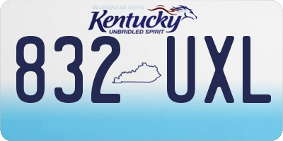 KY license plate 832UXL