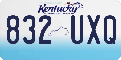 KY license plate 832UXQ