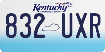 KY license plate 832UXR
