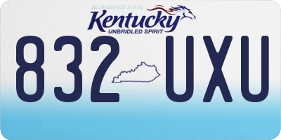KY license plate 832UXU