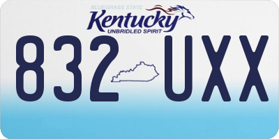 KY license plate 832UXX