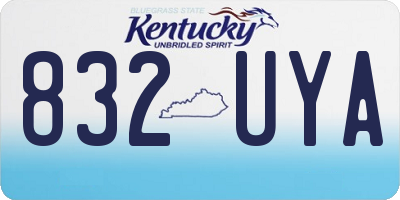 KY license plate 832UYA