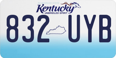 KY license plate 832UYB