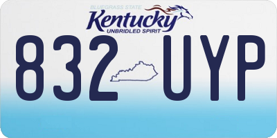 KY license plate 832UYP