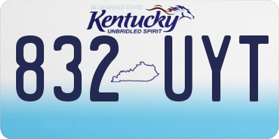 KY license plate 832UYT