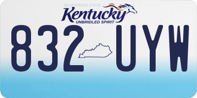 KY license plate 832UYW