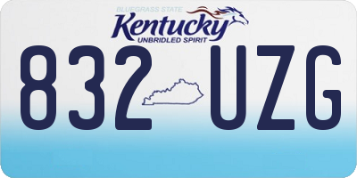 KY license plate 832UZG